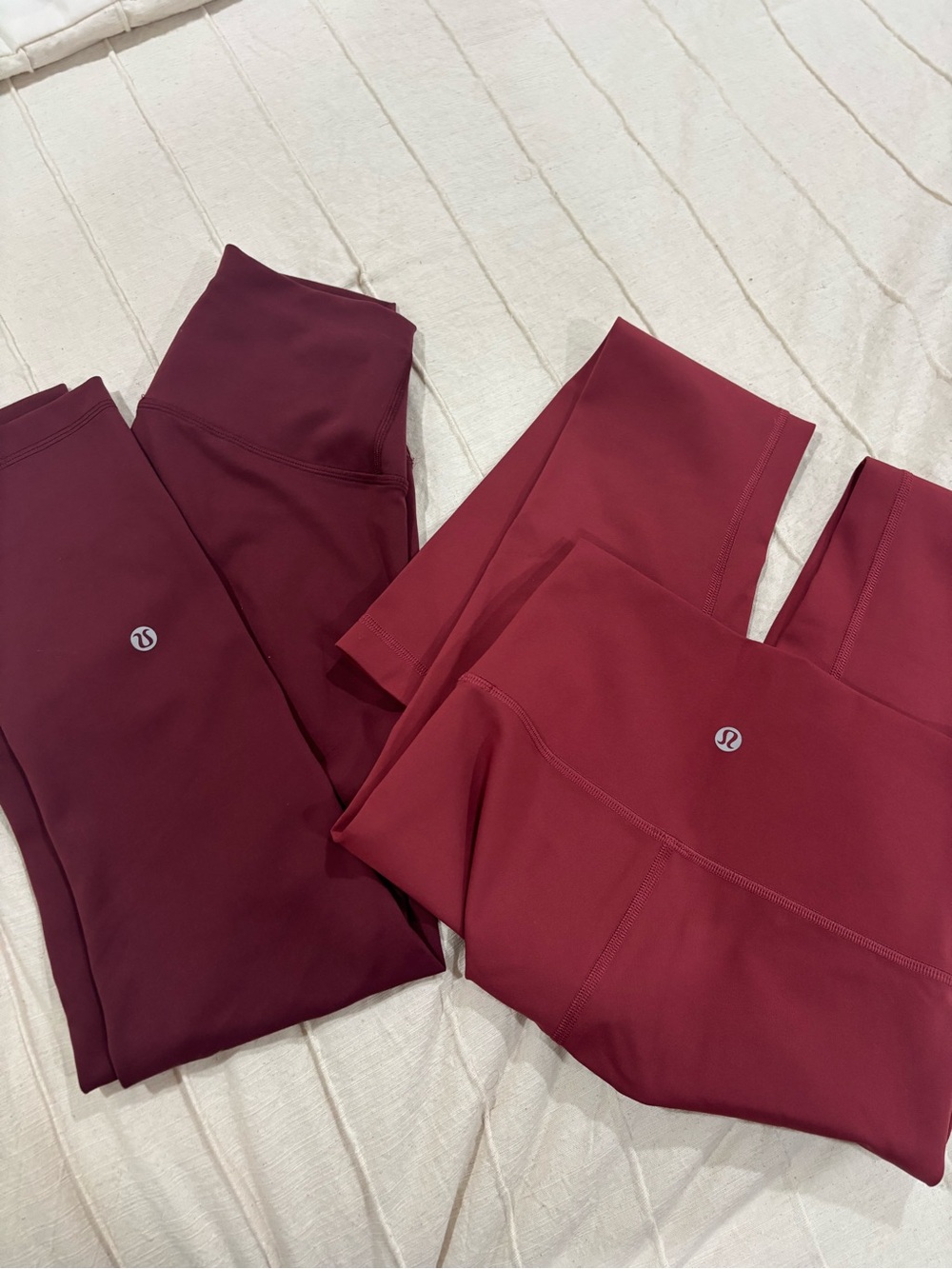 lululemon athletica Women's Leggings Duo - Burgundy and Wine Red